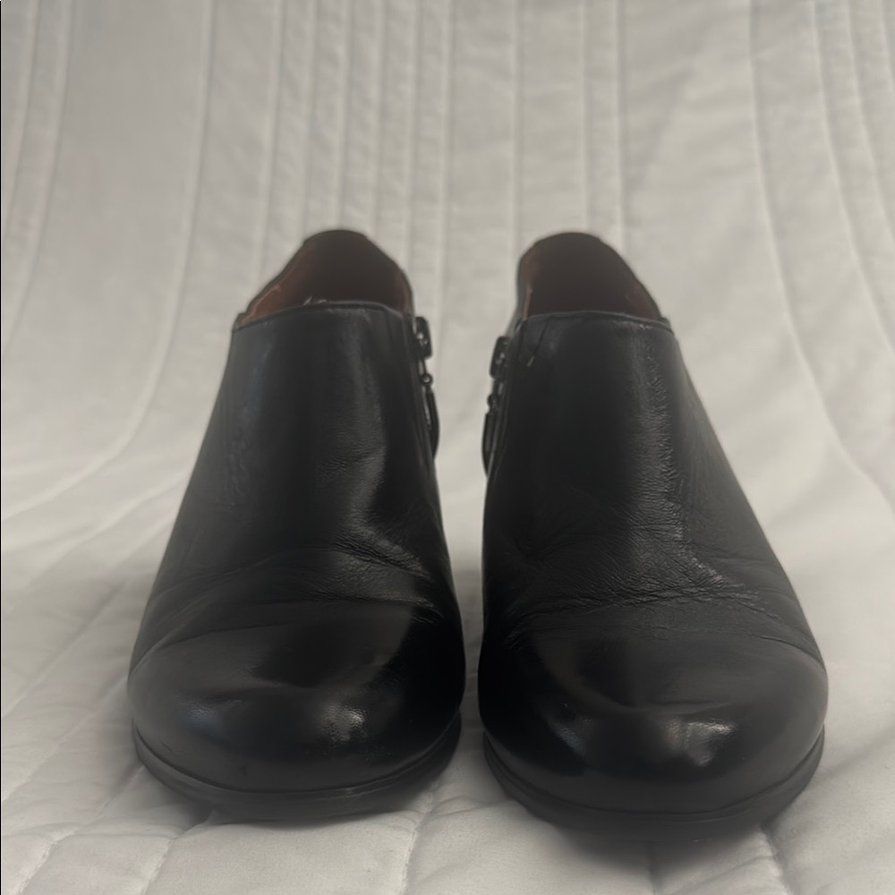 Black Leather Ankle Boots